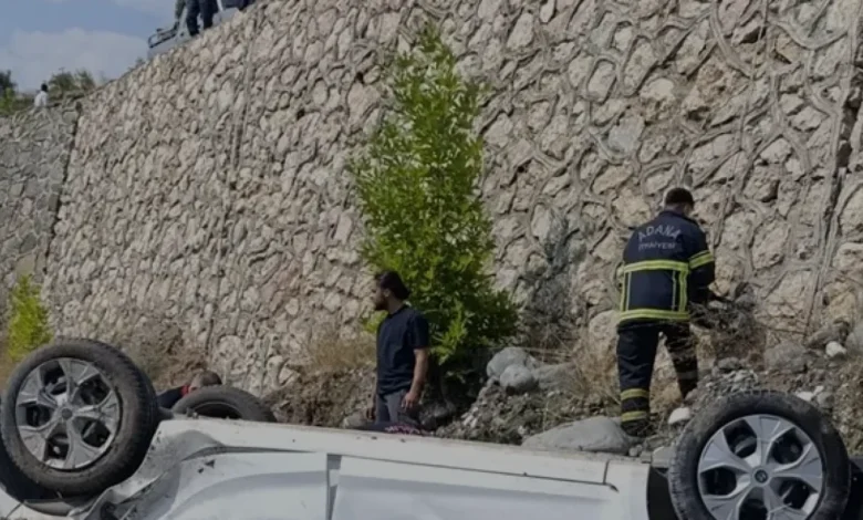 Adana Aladağ'da Otomobil Dereye Uçtu 2 Kişi Yaşamını Yitirdi