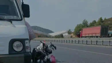 Alanya D400 Karayolunda Motosiklet Kazası