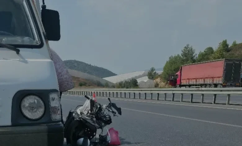 Alanya D400 Karayolunda Motosiklet Kazası
