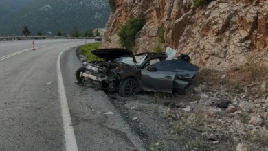 Antalya Akseki kara yolunda trafik kazası 1 ölü 2 yaralı
