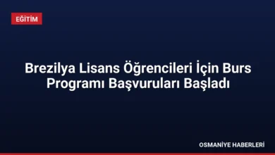 Brezilya Lisans Öğrencileri İçin Burs Programı Başvuruları Başladı