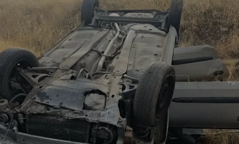 Burdur Yeşilova'da Otomobil Şarampole Devrildi 4 Yaralı