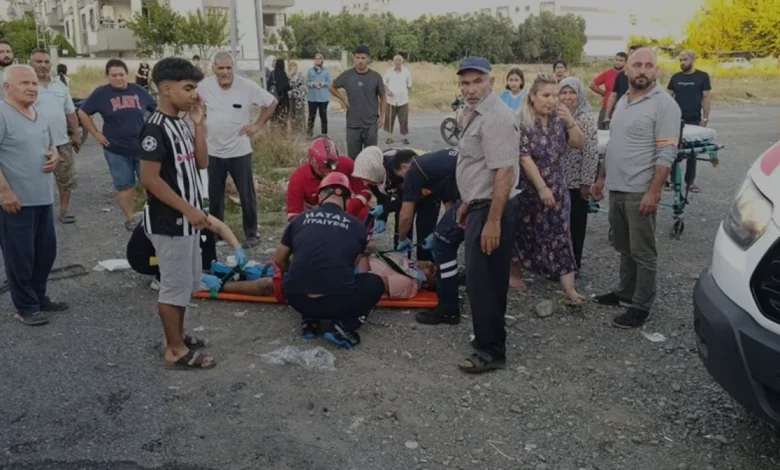 Hatay Dörtyol'da SUV ve motosiklet çarpıştı kaza kamerada
