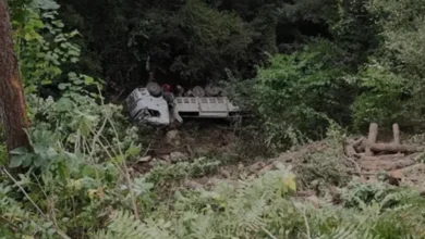 Hatay Dörtyolda Tomruk Yüklü Kamyon Uçuruma Devrildi