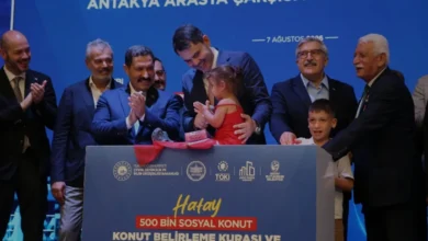 Hatayda 8 bin 500 konutun kura çekimi ve arasta çarşısı teslimi yapıldı