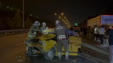 İskenderun otoyolunda zincirleme trafik kazası 1 ölü 4 yaralı