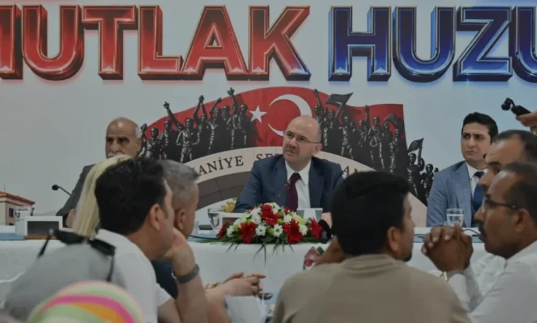 Osmaniye Valisi Serdengeçti Huzur Toplantısında Verileri Paylaştı