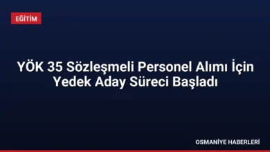 YÖK 35 Sözleşmeli Personel Alımı İçin Yedek Aday Süreci Başladı