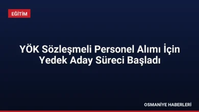 YÖK Sözleşmeli Personel Alımı İçin Yedek Aday Süreci Başladı