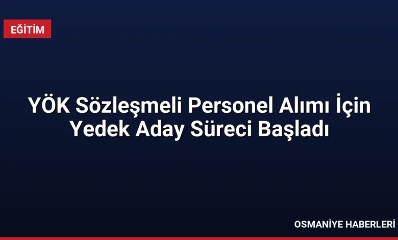 YÖK Sözleşmeli Personel Alımı İçin Yedek Aday Süreci Başladı