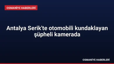 Antalya Serik'te otomobili kundaklayan şüpheli kamerada