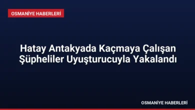 Hatay Antakyada Kaçmaya Çalışan Şüpheliler Uyuşturucuyla Yakalandı