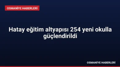 Hatay eğitim altyapısı 254 yeni okulla güçlendirildi