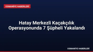 Hatay Merkezli Kaçakçılık Operasyonunda 7 Şüpheli Yakalandı