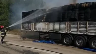 Kadirli Osmaniye Karayolunda Pamuk Yüklü TIR Alev Aldı