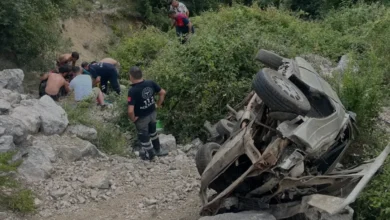 Kadirli'de Kamyonet Yangını ve Trafik Kazası