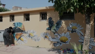 Mersin Akdeniz'deki Park Duvarları Sanatsal Figürlerle Renkleniyor