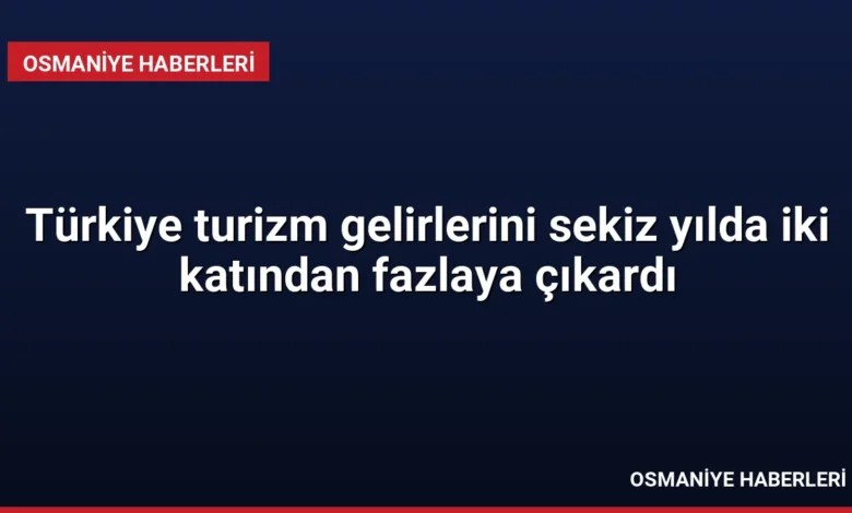 Türkiye turizm gelirlerini sekiz yılda iki katından fazlaya çıkardı