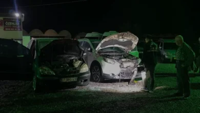 Antalya Serik ilçesinde bir galeri kundaklandı