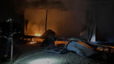 Antalya Serik'te Konteyner Ev Yangını