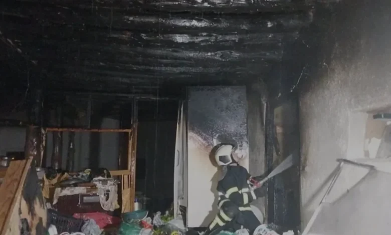 Burdur Bucak ilçesinde bir ev yangını maddi hasara neden oldu
