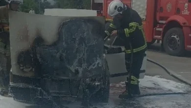 Hatay Erzin'de Seyir Halindeki Otomobil Alev Aldı