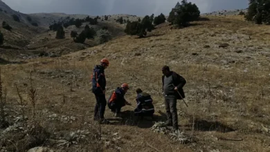 Kahramanmaraş Göksun ilçesinde mahsur kalan çoban kurtarıldı