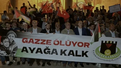Kahramanmaraşta Gazze saldırılarına karşı protesto eylemi