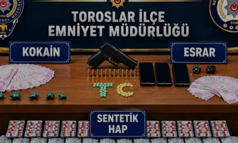 Mersin merkezli narkotik operasyonunda 4 tutuklama