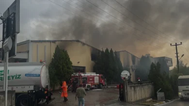 Mersin Organize Sanayi Bölgesinde Büyük Fabrika Yangını