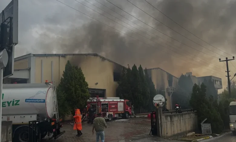 Mersin Organize Sanayi Bölgesinde Büyük Fabrika Yangını