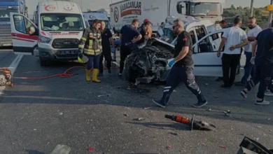 Mersin Tarsus Otoyolunda Feci Kaza İki Kişi Hayatını Kaybetti