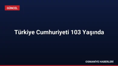 Türkiye Cumhuriyeti 103 Yaşında